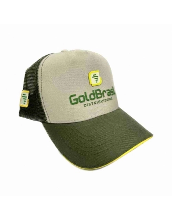 BONE TRUCK APLIQUE COURO BRIM VERDE GOLD