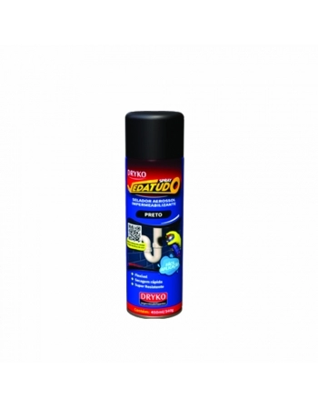 IMPERMEABILIZANTE EMBORRACHADO SPRAY VEDA TUDO 450ML PRETO