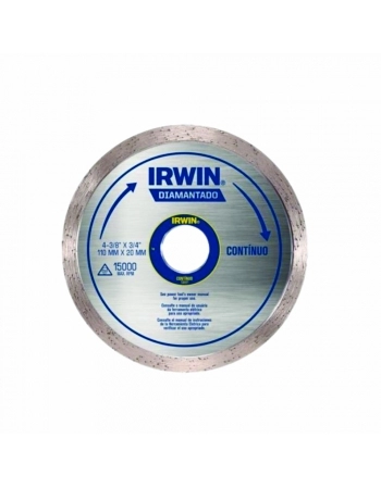 DISCO CORTE DIAMANTADO LISO 110X20MM IRWIN