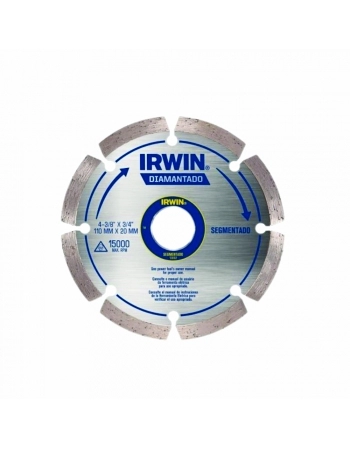 DISCO CORTE DIAMANTADO SEGMENTADO 110X20MM IRWIN