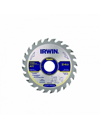 DISCO SERRA CIRCULAR WIDEA 4.3/8X20MM 24 DENTES IRWIN