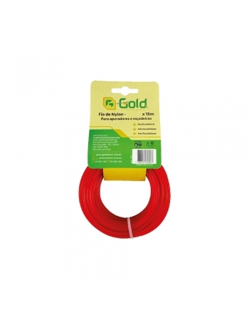 FIO NYLON REDONDO 1,6MM ROLO COM 15M GOLD