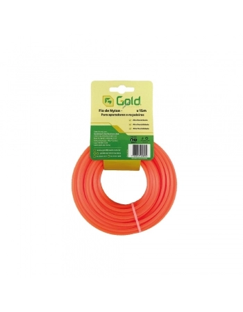 FIO NYLON REDONDO 3,0MM ROLO COM 15M GOLD