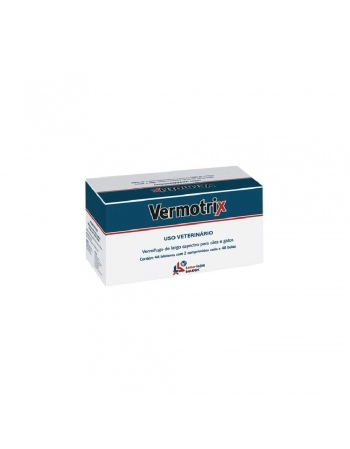 VERMOTRIX VERMIFUGO PARA CAES E GATOS CAIXA C/ 48 BLISTER C/ 2 COMPRIMIDOS CADA