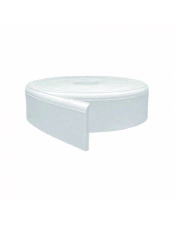 RODAPE FACIL EM EVA AUTO COLANTE ARREDONDADO 8CM X 1CM BRANCO ROLO COM 5 METROS