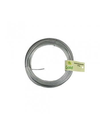 ARAME GALVANIZADO BWG 18 1,24MM ROLO 1,0KG GOLD