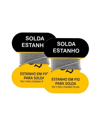 SOLDA ESTANHO BLISTER COM 2 CARTELAS DE 70CM