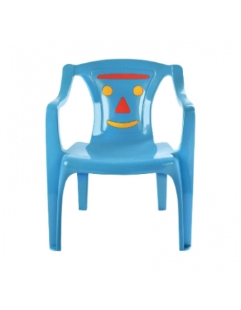 CADEIRA POLTRONA PLASTICA INFANTIL AZUL