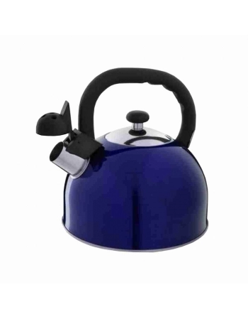 CHALEIRA INOX COM APITO AZUL 2,0L