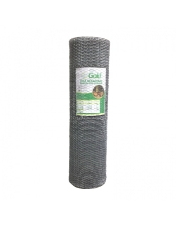 TELA HEXAGONAL VIVEIRO MALHA 1/2 FIO 24 ROLO 60CMX50M