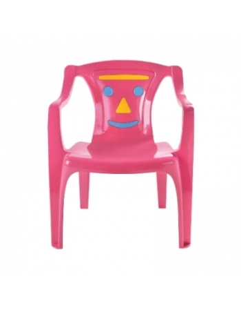 CADEIRA POLTRONA PLASTICA INFANTIL ROSA