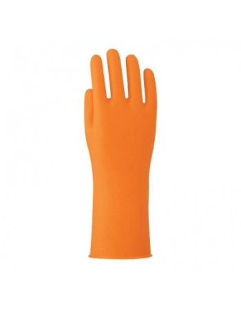 LUVA LATEX NATURAL LARANJA REFORCADA 7 P DA208D