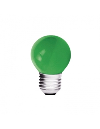 LAMPADA INCANDESCENTE BOLINHA 15W VERDE E27 220V