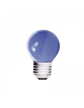 LAMPADA INCANDESCENTE BOLINHA 15W AZUL E27 220V