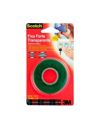 FITA DUPLA FACE 3M FIXA FORTE 12MM X 2,0M