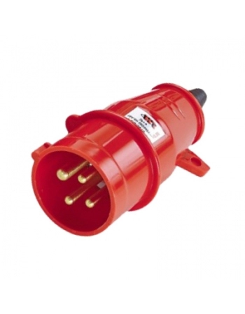 PLUGUE PINO INDUSTRIAL 3P+T 16A VERMELHO 380/440V 5016