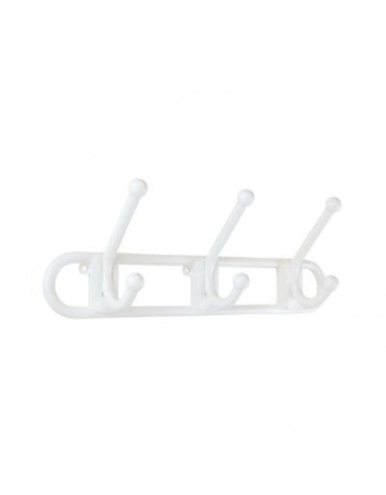 CABIDE PLASTICO 3 GANCHOS GRANDE BRANCO 501-2