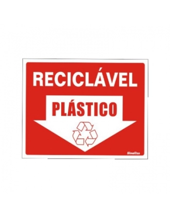 PLACA DE SINALIZACAO 15X20CM RECICLAVEL PLASTICO 420AQ