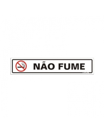 PLACA DE SINALIZACAO 5X25CM NAO FUME 200AJ