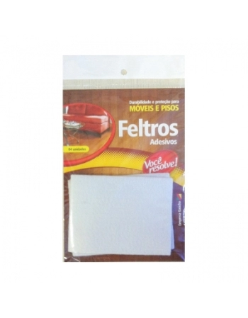 FELTRO ANTI RISCO RETANGULAR BRANCO 100X75MM COM 04UN 1833