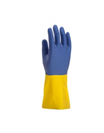 LUVA LATEX NATURAL E NEOPRENE AZUL E AMARELA 8 M - SUPERMIX SMIXT8