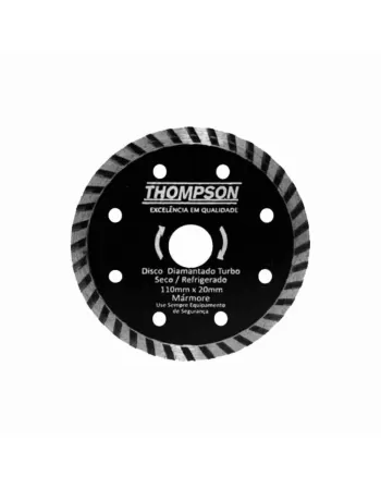 DISCO CORTE DIAMANTADO TURBO 110X20MM THOMPSON