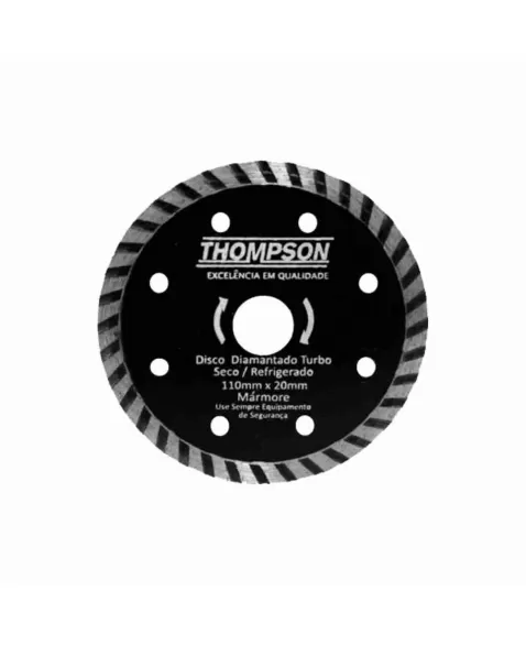 DISCO CORTE DIAMANTADO TURBO 110X20MM THOMPSON