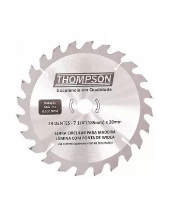 DISCO SERRA CIRCULAR WIDEA 7.1/4X20MM 24 DENTES THOMPSON