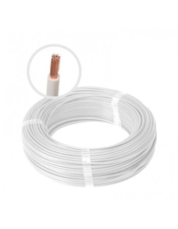 FIO FLEXIVEL TOP 6,0MM BRANCO ROLO COM 100M