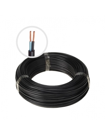 CABO PP TOP 750V 2X1,0MM PRETO ROLO COM 100M