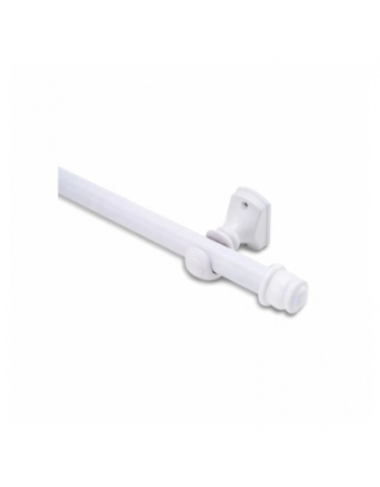 KIT VARAO PARA CORTINA MEDIO SIMPLES BRANCO 2,5M