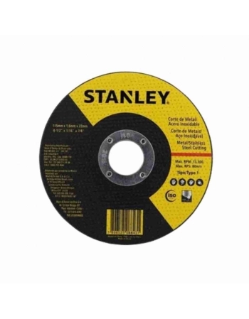 DISCO CORTE ACO INOX CORTE FINO 4.1/2X1,0MM STANLEY