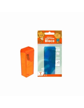 APONTADOR PARA LAPIS COM DEPOSITO 6CM SORTIDOS BLISTER 1UN