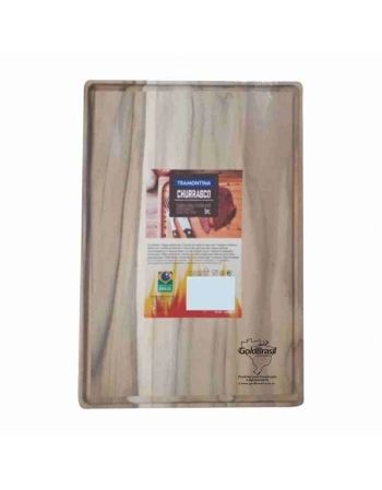 TABULA MADEIRA RETANGULAR CHURRASCO 41X29,5CM GOLD