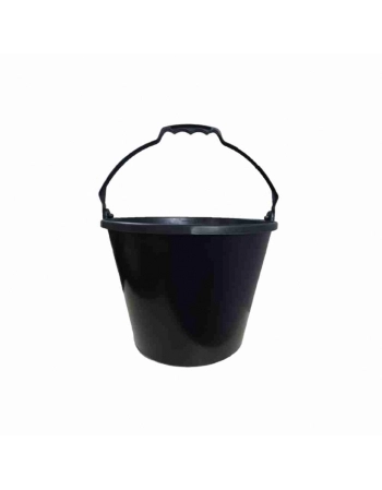 BALDE PEDREIRO PVC REFORCADO 12L PRETO