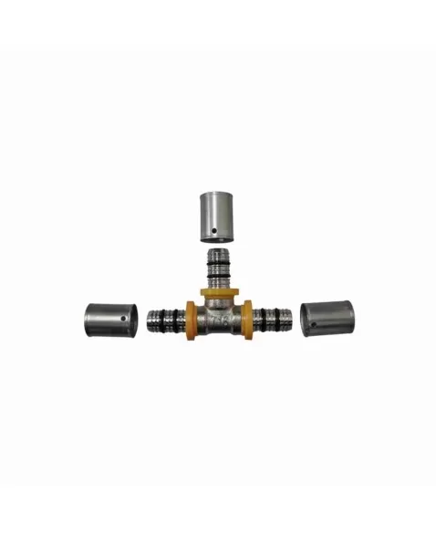 TEE PARA TUBO GAS MULTICAMADAS DN16MM